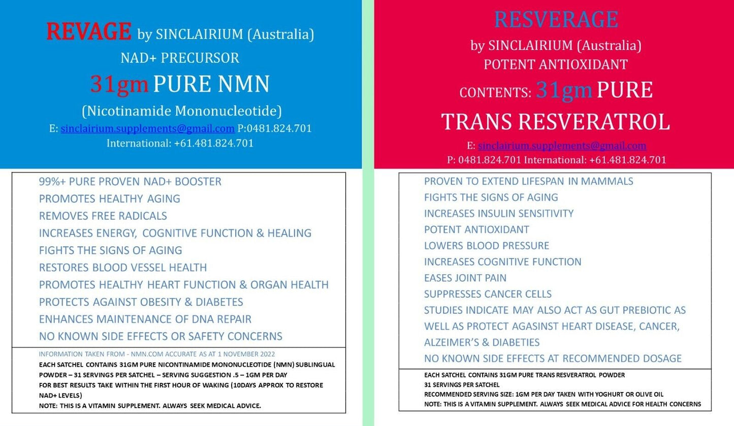 2-8 MONTH SUPPLY NMN + Resveratrol MOST POTENT ANTI-AGING COMBO DEAL EVER!