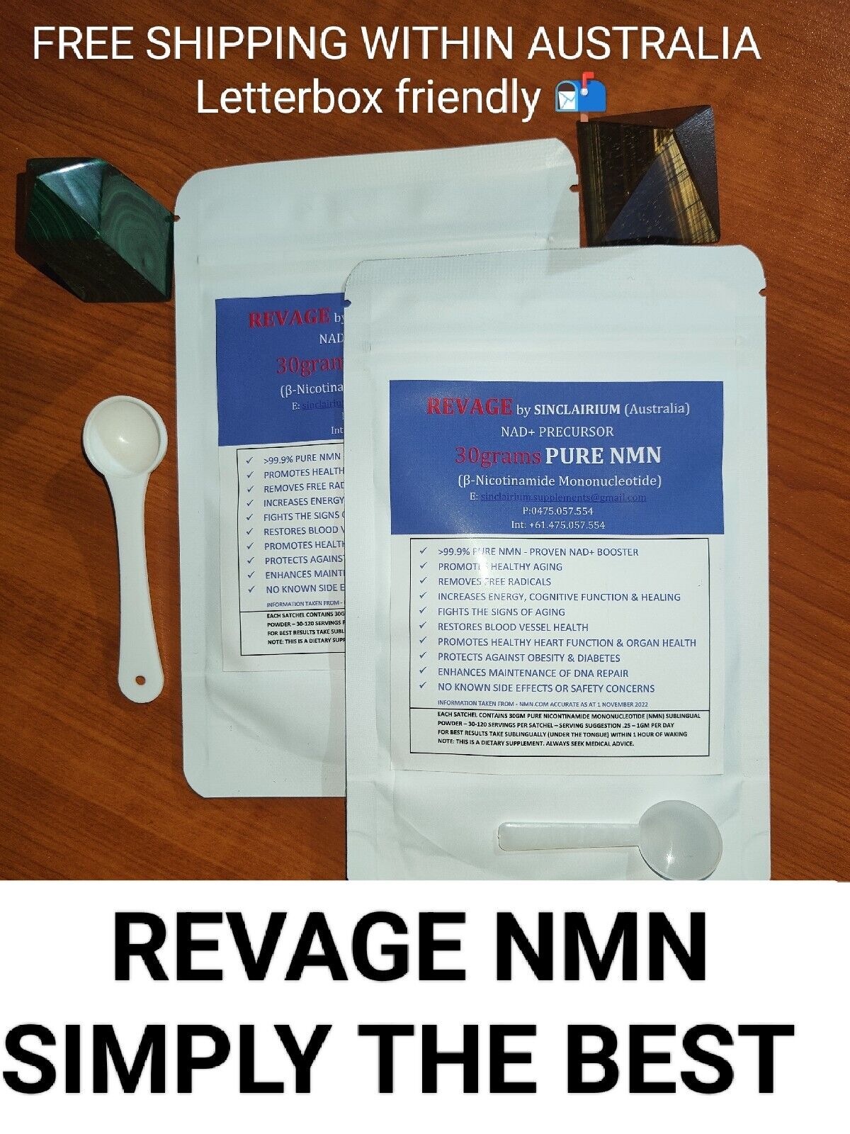 30g NMN HIGHEST PURITY 99.9%💪 NICOTINOMIDE MONONUCLEOTIDE NAD+ BOOSTER🦘