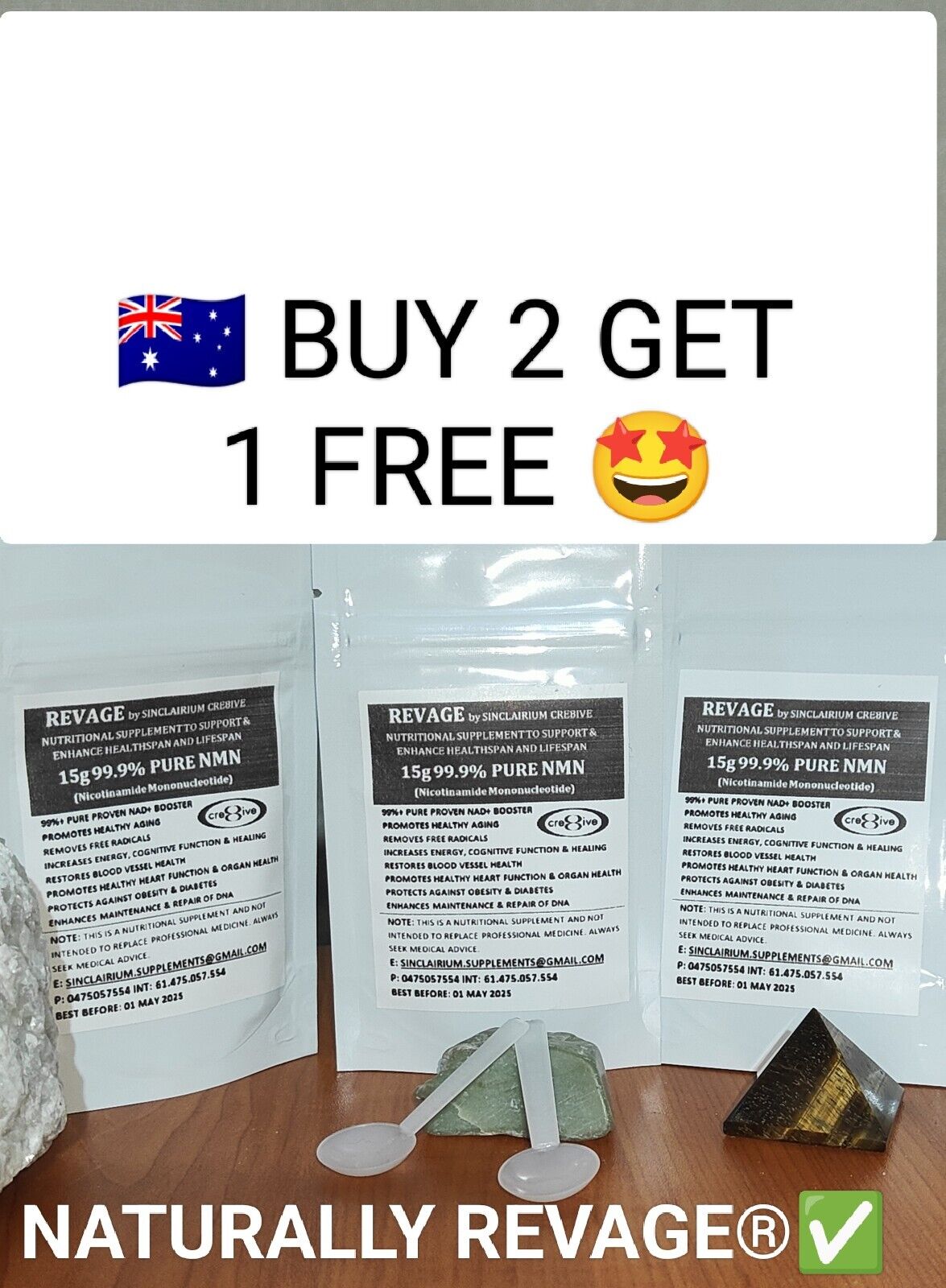 🦘 NMN 15,000mg (15g) NAD+🧬 BUY2 GET 1 FREE 🤩 HIGHEST PURITY ON THE MARKET! 99.93%