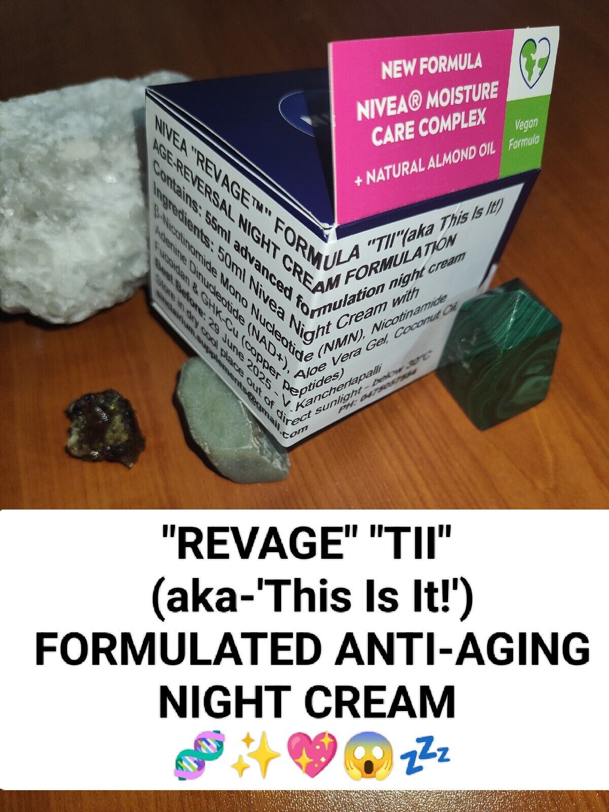 🇦🇺 "REVAGE" ANTI-AGING NIGHT CREAM-NAD+ GHK-CU COPPER PEPTIDES💎 AUS MADE🇦🇺