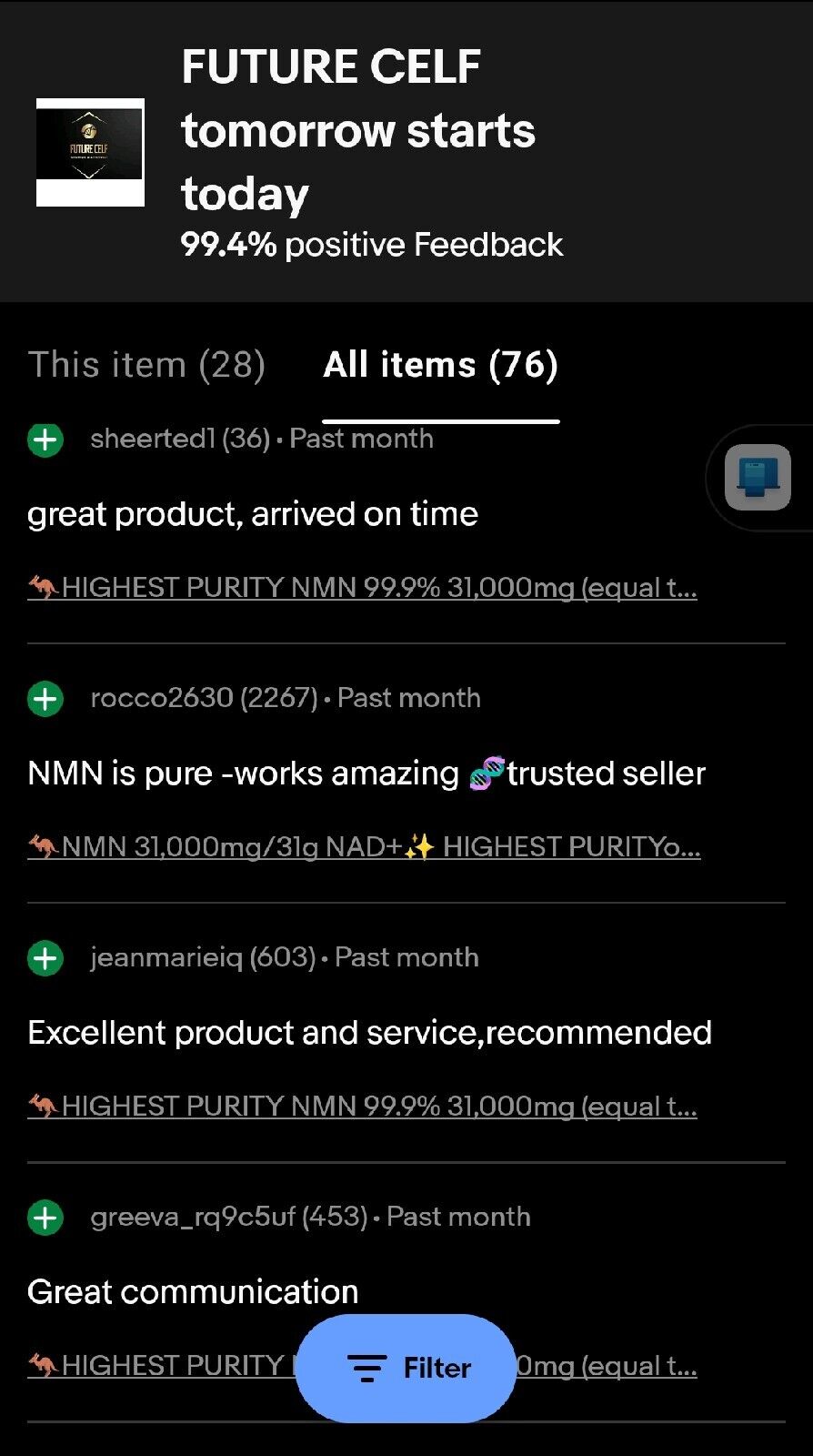🦘60g (Sublingual NMN 99.9% + Resveratrol) ANTI-AGING COMBO Best ALLROUND NAD+⬆️